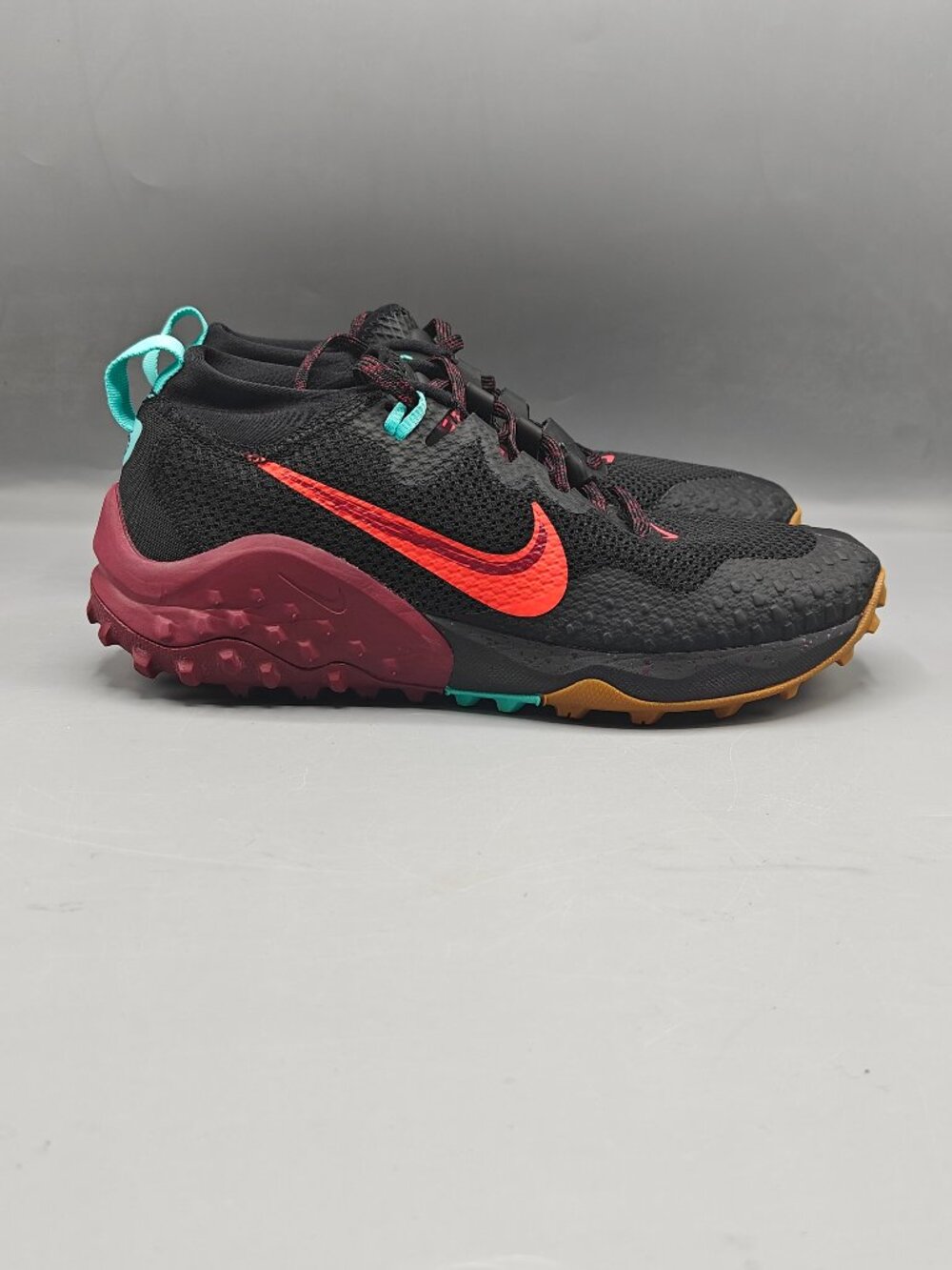 Nike Wildhorse 7 Black Crimson Trail Running Shoes Men's Size 7 CZ1856 001